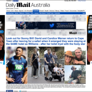 1 Daily Mail Australia edition, home page